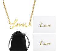 COACOM 1 collier, 2 cartes de vœux, 1 sac de rangement, carte de vœux collier d'amour, collier en acier inoxydable, cadeau de Saint-Valentin 1989 pour les amateurs de musique, Acier inoxydable