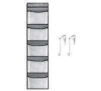 COACOM 1 étui suspendu avec crochet en métal, 5 compartiments, sac de rangement pour garde-robe, sac de rangement derrière la porte, pour salle de bain, chambre à coucher, jouets