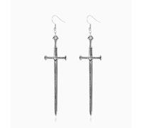 COACOM 1 Paire De Boucles d'oreilles en Argent Antique Et 1 Collier, Bijoux Rétro Personnalisés Exagérés, Accessoires De Mode, Adaptés Aux Soirées À Thème Et Aux Festivals.
