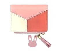COACOM 1 porte-monnaie Zero bloquant les couleurs pour femme, porte-monnaie pour femme, porte-monnaie rose, petit et fin pour femme en cuir PU, design avec plusieurs compartiments., Coutures