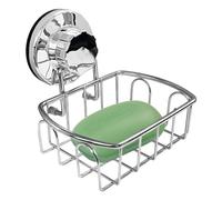 COACOM 1 porte-savon avec ventouse, porte-éponge en acier inoxydable, pas de panier à savon perforant, convient pour salle de bain, WC, cuisine (15 x 14 x 8 cm)