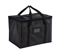 COACOM 1 sac à déjeuner portable, grand sac isotherme, portable, sac de pique-nique, isotherme, convient pour la restauration, les pique-niques, la livraison de nourriture, etc. (50 l), Noir ,