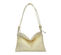 COACOM 1 sac à main doré avec strass pour femme, sac de soirée rétro, adapté pour les mariages, les soirées, les danses., or