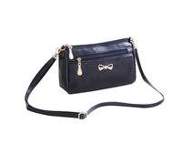 COACOM 1 sac à main pour femme - Petit sac à main pour femme - En cuir - Doux et durable - Avec poche de sécurité (bleu marine)