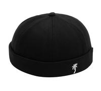 COACOM 1 Stück Schwarzer Dockhut, Gesticter Hut Der Männer, Seemannshut, Sommerhut, Angelhut, Verstellbarer Hut.