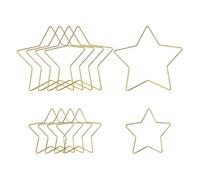 COACOM 10 Filets D'Attrape-Rêves Étoiles À Cinq Branches en Or, Anneaux en Métal Suspendus, Anneaux De Décoration d'arbre De Noël, Articles De Décoration De Fête De Mariage.