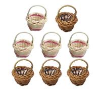 COACOM 10 Pièces Mini Panier De Chargement, Panier De Tissus Créatif, Décoration De Maison, Accessoires De Maison De Poupée, Accessoires De Photographie.