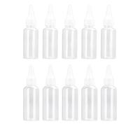 COACOM 10 Pièces Transparentes Bouteille D'Extrusion en Plastique, Bouteille De Bouche Pointue Multifonctionnelle, Voyage Extérieur Pratique, Bouteille De Distributeur Réutilisable.
