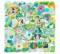 COACOM 100 Autocollants À Thème Respectueux De l'environnement, Autocollants De Graffitis Créatifs, Autocollants Imperméables, Les Valises Et Les Guitares.