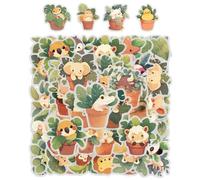 COACOM 100 Autocollants d'animaux Et De Casseroles, des Dessins Animés Mignons, des Autocorats De Scrapbooking Amusants, Une Décoration D'Auto-Étanche Et Une Décoration De Cahier À Eau De Bricolage.