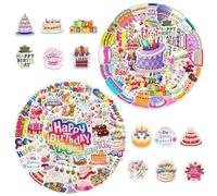 COACOM 100 Autocollants De Graffitis De Série d'anniversaire Colorés, Autocollants De Récompense pour Enfants Amusants, Anim Créatif, Autocollants De Bricolage De Bricolage.