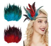COACOM 100 Morceaux De Plumes, Plumes pour Artisanat, Décorations De Plumes, Artisanat Créatif De Bricolage, Peuvent Faire des Accessoires pour Cheveux, des Pendentifs, des Décorations.