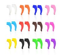 COACOM 12 Paires d'Embouts de Branches de Lunettes Colorés - Accessoires Antidérapants en Silicone - Crochets et Coussinets d'Oreille pour Enfants