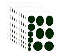 COACOM 120 Autocollants Patch Vert Foncé, Patch en Tissu Auto-Adhésif Rond Créatif, Réparation Et Décoration sans Sea Couture, Accessoires De Réparation De Sacs De Vêtements De Bricolage.