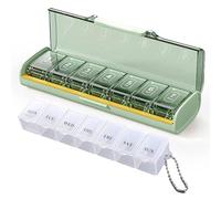COACOM 2 Boîtes À Pilules De Sept Jours, Divisées Individuellement en Compartiments, Scellées Et Résistantes À L'Humidité, Mini Boîte De Rangement Portable pour Pilules De Voyage.