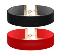 COACOM 2 Colliers, Cols en Velours Noir, Bijoux De Cou De Mode Rétro, Maquillage De Fête De Bal, Longueur Réglable.