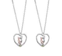 COACOM 2 Colliers De Câlins Mère-Fille, Accessoires sur Le Thème De La Famille, Colliers Simples pour Femmes, Cadeaux Commémoratifs De Vacances.