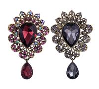 COACOM 2 Morceaux De Broche Rétro, Broche en Strass Élée, Broche De Robe Dames, Ornements De Vêtements, Accessoires De Vêtements.