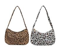 COACOM 2 Morceaux De Sac À Main À Imprimé Léopard, Un Sac À Bandoulière Créatif Et Simple Et À La Mode Pour Les Femmes, Les Accessoires Tendance Et Polyvalents Et De Vêtements.