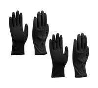 COACOM 2 Paires De Gants Noirs Élastiques Pour Hommes Et Femmes, Plissés, Adaptés Aux Tenues Noires, Accessoires De Théâtre De Bal Et Fête Costumée