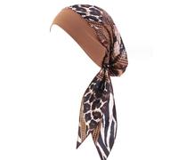 COACOM 2 Pcs Couvre-Chef De Chimiothérapie, Hijab Pour Femme, Chapeau Hijab Africain, Bandeau Extensible Hijab Confortable Pour Perruques, Coiffure (Noir Et Marron)