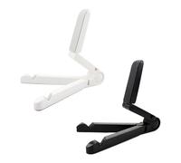 COACOM 2 Pièces Bracket Réglable, Accessoires De Bureau, Support De Pliage Multifonction, Adapté Aux Téléphones Mobiles, Tablettes, Livres (Blanc, Noir).