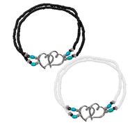 COACOM 2 Pièces d'amour, Styles De Bijoux dans Le Style Boho, Bijoux Simples Et Polyvalents, Bijoux À La Mode Et Personnalisés Ainsi Que Les Accessoires pour Femmes.