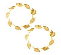 COACOM 2 Pièces De Bandeau De Feuilles Dorées, Accessoires De Jeu De Rôle, Bandeau De Style Rétro, Accessoires De Vêtements De Fête De Fantaisie.