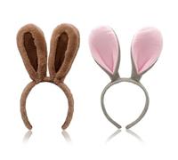 COACOM 2 Pièces en Peluche Bandeau d'oreille De Lapin, Oreilles Animales Mignonnes, Couvre-Chefs Amusants, Accessoires De Performance Créatifs, Accessoires De Cheveux Habillées De Costumes.
