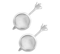 COACOM 2 Pièces Filtre De Thé en Acier Inoxydable, Tamis D'Entonnoir en Métal Multifonctionnel, Maillage Fin, Réutilisable, Filtre De Cuisine.
