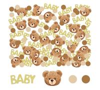 COACOM 200 Morceaux De Confettis De Bureau, Cercle De Bébé Ours, Confettis De Gicleurs Créatifs, Dessin Animé Mignon, Décoration De Fête De Baby Shower.