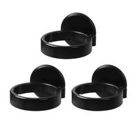 COACOM 3 Morceaux De Sèche-Cheveux Noir, Support en Plastique, Support De Roulement Mural, Fournitures De Salle De Bain, Accessoires De Sèche-Cheveux.