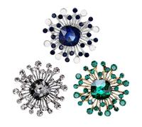 COACOM 3 Pièces Broche en Strass Géométriques, Broche en Métal Élée, Ornements De Vêtements, Accessoires De Vêtements, Accessoires Élés.