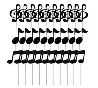 COACOM 30 Morceaux De Plugin De Symboles Musicaux, Plugin D'Élément Musical, Décoration De Gâteau, Plugin De Gâteau Créatif, Accessoires À Gâteau.