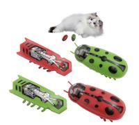 COACOM 4 Pièces Mini Robot Beetle Mouse Tasing Cat Toys, Réutilisable, Divertissement Créatif, Jouets pour Animaux De Compagnie Interactifs.