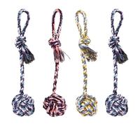 COACOM 4 Pièces Pet -Heroes Toys À Nœuds De Câble, Boules De Jouets pour Chiens, Jouets De Chiot, Piqûres De Chien, Jouets De Dents (Couleur Aléatoire).