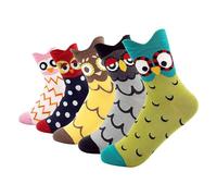 COACOM 5 paires de chaussettes confortables et chaudes, chaussettes d'animaux douces et respirantes pour femmes, chaussettes d'animaux colorées drôles, cadeaux de vacances doux et confortables pour