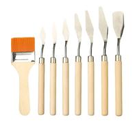 COACOM 7 Morceaux De Peinture À l'huile Scratch Et 1 Morceau De Brosses De Peinture À l'huile en Bois, Fournitures Artificielles, Outils De Peinture, Articles De Bricolage.