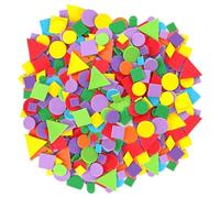 COACOM 900 Morceaux De Patchs Géométriques en Mousse Colorés, Mini-Patchs Créatifs Mignons, Décoration d'art À La Main Bricolage, Ensemble Graphique Géométrique Auto-Adhésif pour Enfants.