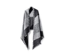 COACOM Écharpe à Carreaux Écossais Chaude pour Femme - Gris, 200cm x 70cm