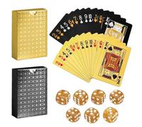 COACOM Ensemble De Jeu De Société 7 Pièces, Cartes À Jouer Imperméables, Accessoires De Jeu De Plage Sauvage, Texture De Diamant Unique, Collectionneur De Poker.