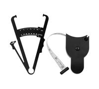 COACOM Ensemble D'Étrier De Graisse 4 Pièces avec Échelle, avec Ruban À Mesurer, Outil De Mesure De Pince À Graisse Noire, Adapté À La Perte De Poids pour Hommes Et Femmes.