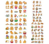 COACOM Lot de 100 Autocollants Graffiti Capybara - Décoratifs Mignons pour Enfants, Animaux de Dessin Animé Durables, Imperméables Personnalisés à Faire