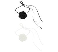 COACOM Lot de 2 colliers floraux, accessoires élégants pour femmes, chaîne de clavicule réglable sexy, collier rétro tout assorti, ensemble d'accessoires bohémiens, adapté pour les rendez-vous et les