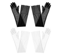 COACOM Lot de 2 Paires de Gants en Résille - Vintage et Transparents Sexy pour Femme - Accessoires de Mariage et Bal de Fin d'Année