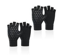 COACOM Lot de 2 paires de gants en tricot thermique sans doigts avec écran tactile antidérapant en tricot - Unisexe - Accessoires d'hiver - Gants antidérapants
