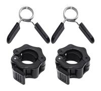 COACOM Lot de 2 pinces à haltères de 2,5 cm - Avec 2 pinces à ressort de 2,5 cm - Boucle de fixation pour haltères - Pour l'haltérophilie et le fitness - Noir