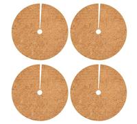 COACOM Lot de 4 coques de protection en noix de coco de 20 cm pour pots de fleurs, tapis de protection contre les mauvaises herbes, plantes d'hiver en plein air