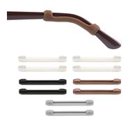 COACOM Lot de 5 paires d'embouts antidérapants, coussinets d'oreille pour lunettes, accessoires confortables en silicone pour éviter que les lunettes ne glissent du nez, Noir , taille unique
