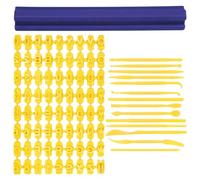 COACOM Lot de 72 tampons à biscuits alphanumériques avec 14 outils de décoration de gâteau, tampons à biscuits, tampons à biscuits, tampons alphabet fondant